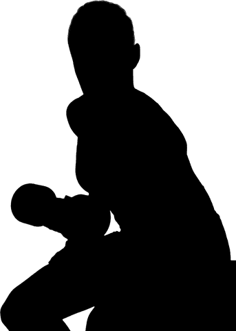 Transparent woman lifting dumbbells for fitness and wellness