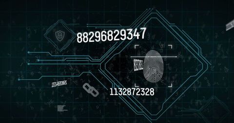 biometric fingerprint security and data processing interface - Download Free Stock Images Pikwizard.com