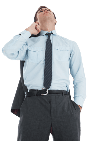 Transparent Background: Confident Businessman Holding Jacket