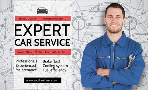 confident mechanic advertises professional auto services - Download Free Stock Templates Pikwizard.com
