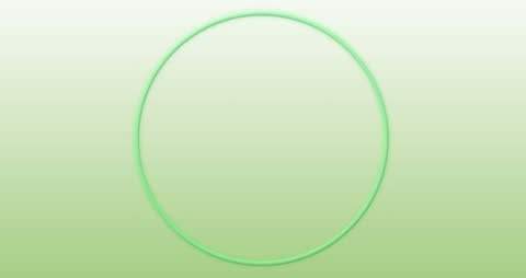 Green Neon Circle on Subtle Green Background for Digital Interfaces