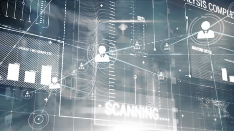 Futuristic Digital Data Processing Illustration