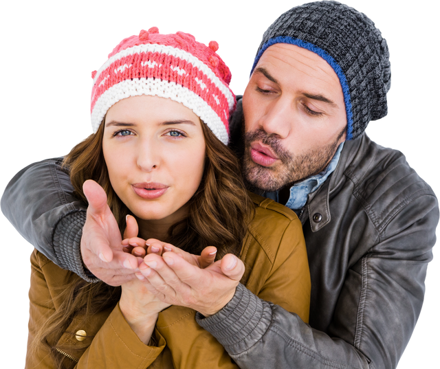 Smiling Couple Blowing Kiss with Transparent Background - Download Free Stock Videos Pikwizard.com