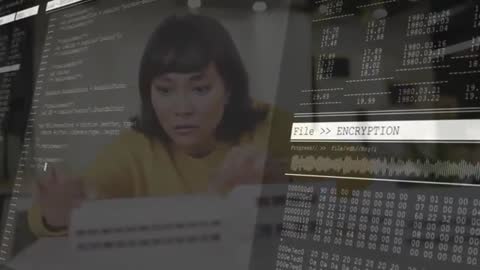 Woman Engaged in Encryption and Programming on Computer