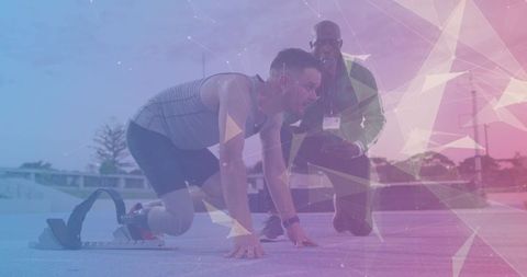 Running Blade Athlete Preparing for Sprint