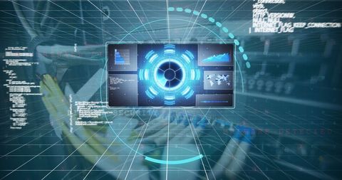 Digital Interface and Data Processing with Global Connectivity - Download Free Stock Images Pikwizard.com