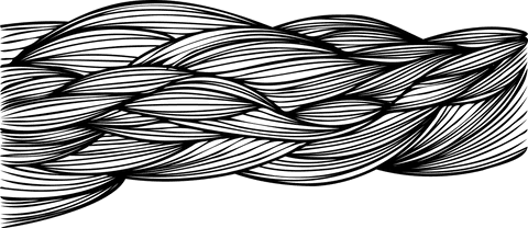 Black thick weave with transparent background vector illustration