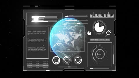 Futuristic Digital Data Processing Over Earth