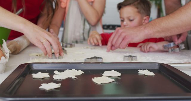 Family Baking Christmas Cookies Together - Download Free Stock Images Pikwizard.com