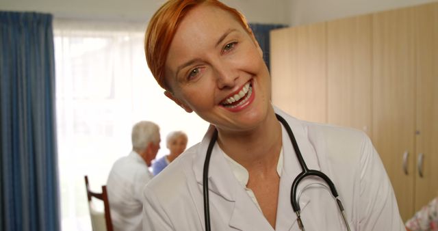 Smiling Nurse in Uniform Assisting Elderly Patients - Download Free Stock Images Pikwizard.com