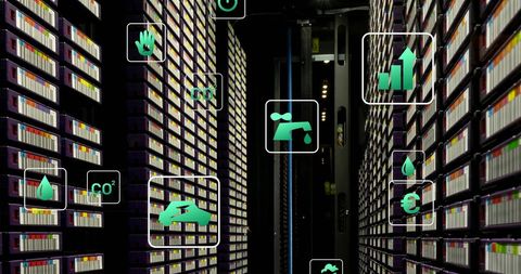 Futuristic Sustainable Technologies in a Modern Data Center - Download Free Stock Images Pikwizard.com