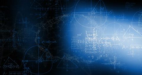Abstract Math Background with Equations and Geometric Shapes - Download Free Stock Images Pikwizard.com