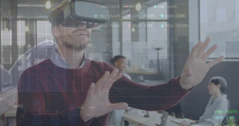 Virtual Reality Used for Data Analysis in Modern Office