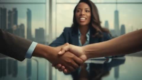 Successful Business Meeting with Diverse Partnership