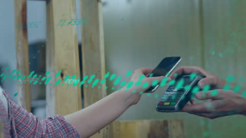 Mobile Payment Technology with Graphic Overlay Visualization