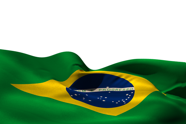 Brazilian Flag Waving Vector Art on Transparent Background - Download Free Stock Videos Pikwizard.com