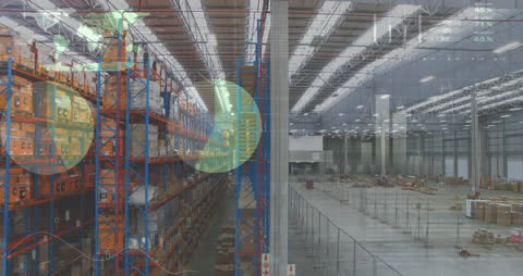 Digital Data Analytics Over Warehouse Interior