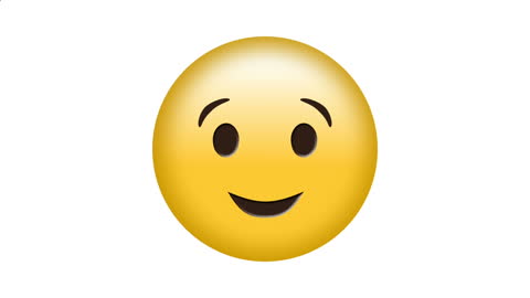Cheerful Blinking Emoticon on Simple White Background