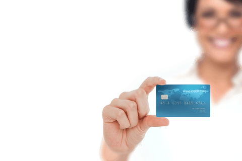 happy hispanic woman holding credit card on transparent background - Download Free Stock Videos Pikwizard.com