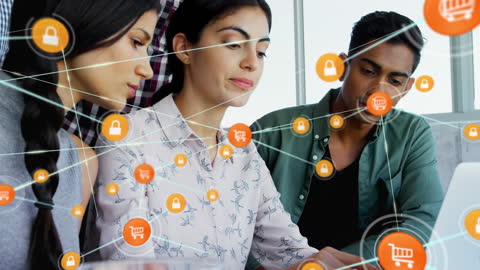 Diverse Team Collaborating on Digital Networking Strategy