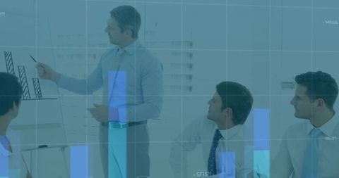 Business Presentation on Analytics in Modern Conference Room