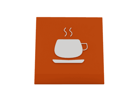 transparent coffee icon on abstract orange background - Download Free Stock Videos Pikwizard.com
