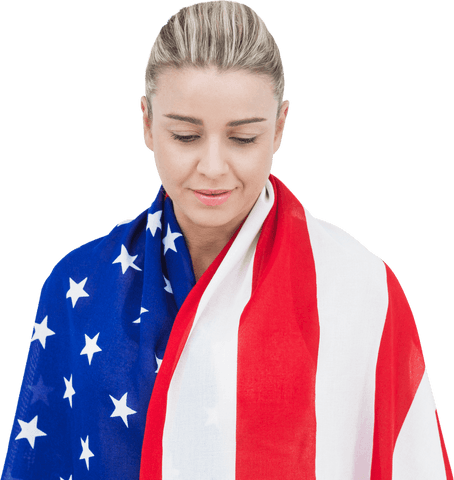 female athlete wrapped in transparent american flag look - Download Free Stock Videos Pikwizard.com