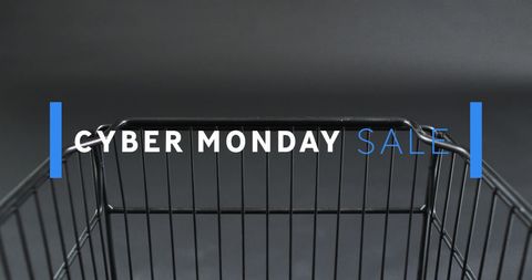 Cyber Monday Sale Shopping Trolley Design - Download Free Stock Images Pikwizard.com