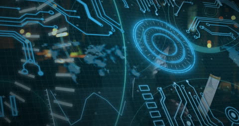 Futuristic Global Digital Interface with Virtual Connections