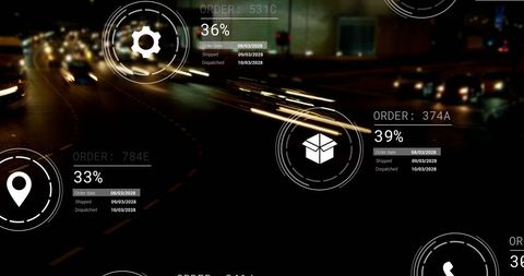 Retail Data Visualization over Urban Traffic Scene - Download Free Stock Images Pikwizard.com