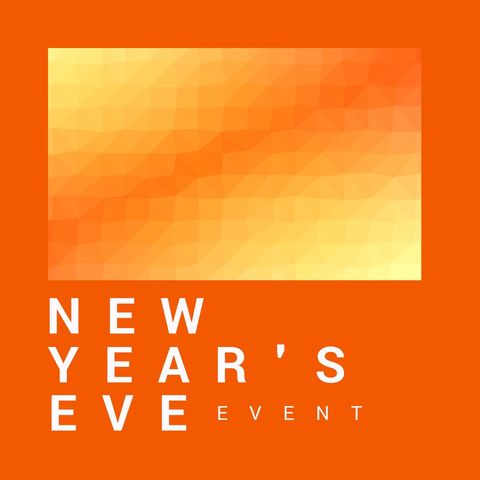 new year's eve event poster with geometric background - Download Free Stock Templates Pikwizard.com