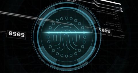 Digital Cybersecurity Shield with Fingerprint Technology - Download Free Stock Images Pikwizard.com