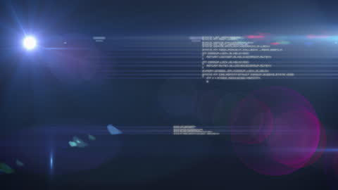 Digital Data Streams with Futuristic Light Effects