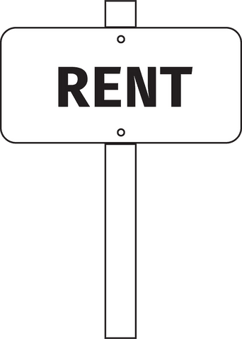 transparent rent sign for property advertising on blank background - Download Free Stock Videos Pikwizard.com