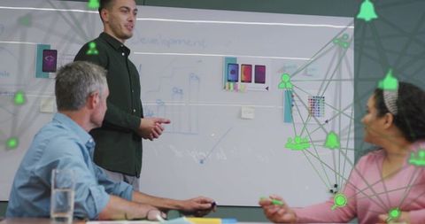 Business Team Collaborating on Software Strategy in Conference Room