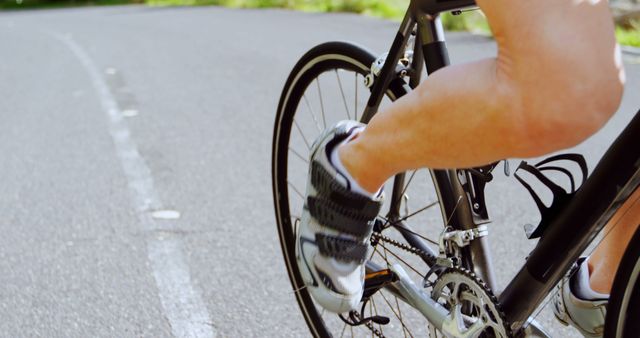 Cyclist Riding Road Bike Outdoors - Download Free Stock Images Pikwizard.com