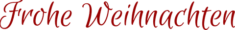 Frohe weihnachten in festive red on transparent background