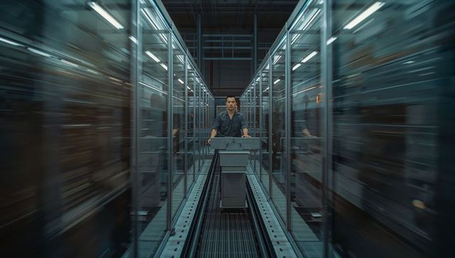 Advanced Warehouse Logistics with Automated Rail System