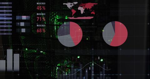 Data Analysis Overlapping Tech Graphics on Server Lights - Download Free Stock Images Pikwizard.com