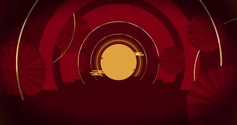 Elegant Red and Gold Chinese New Year Pattern