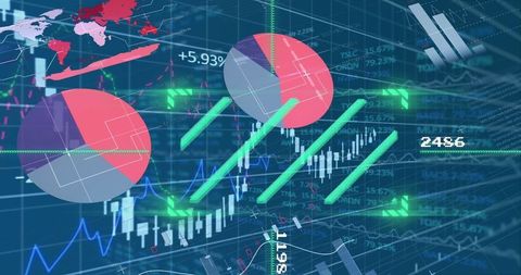 holographic financial graphs on digital trading board - Download Free Stock Images Pikwizard.com