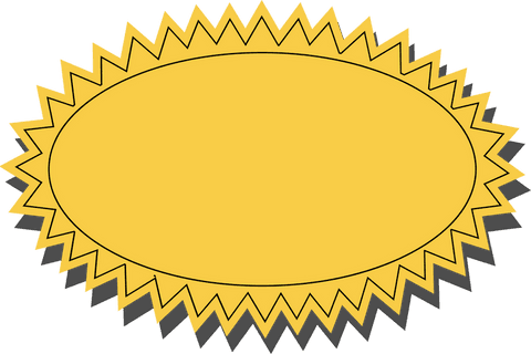 bright yellow sunburst emblem on transparent background - Download Free Stock Videos Pikwizard.com