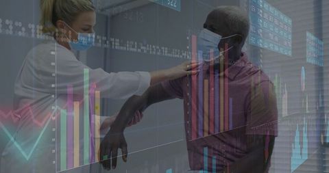 Healthcare Professional Preparing Vaccination with Tech Overlay