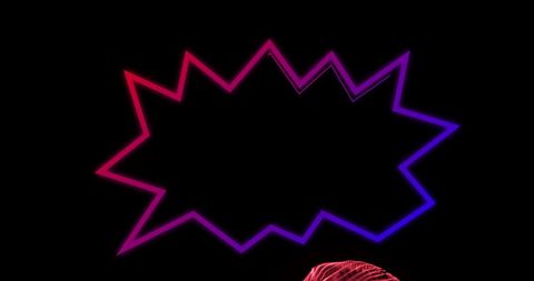 Neon Burst Sale Promo Against Dark Background