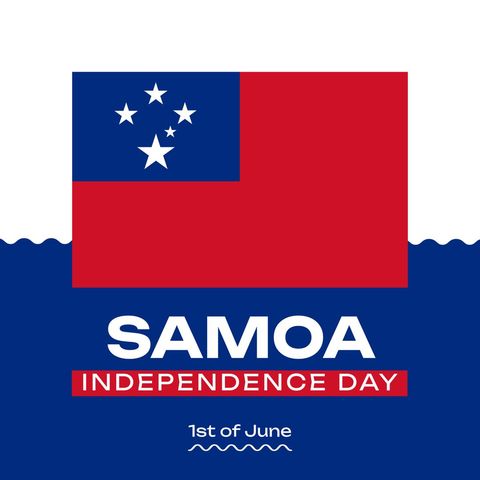 Samoa Independence Day Celebration with National Flag - Download Free Stock Templates Pikwizard.com