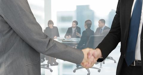 Business Negotiation Meeting and Successful Handshake - Download Free Stock Images Pikwizard.com