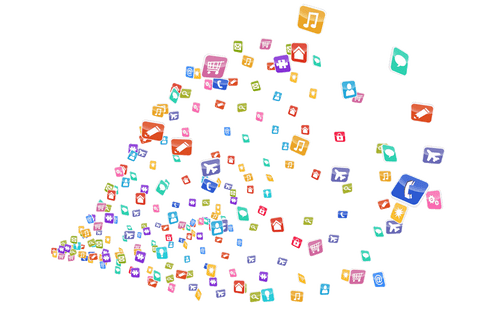 colorful digital computer icons on transparent background - Download Free Stock Videos Pikwizard.com