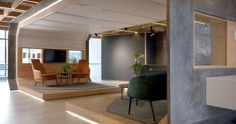 Contemporary Office Lounge with Stylish Furniture and Modern Design - Download Free Stock Images Pikwizard.com