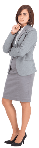 serious businesswoman standing on transparent background - Download Free Stock Videos Pikwizard.com