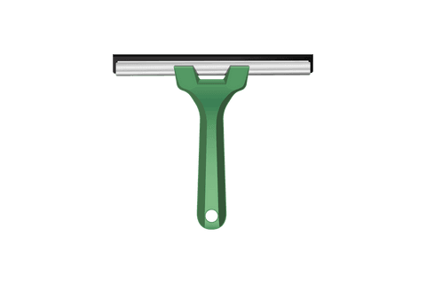 Green squeegee tool on transparent background illustration